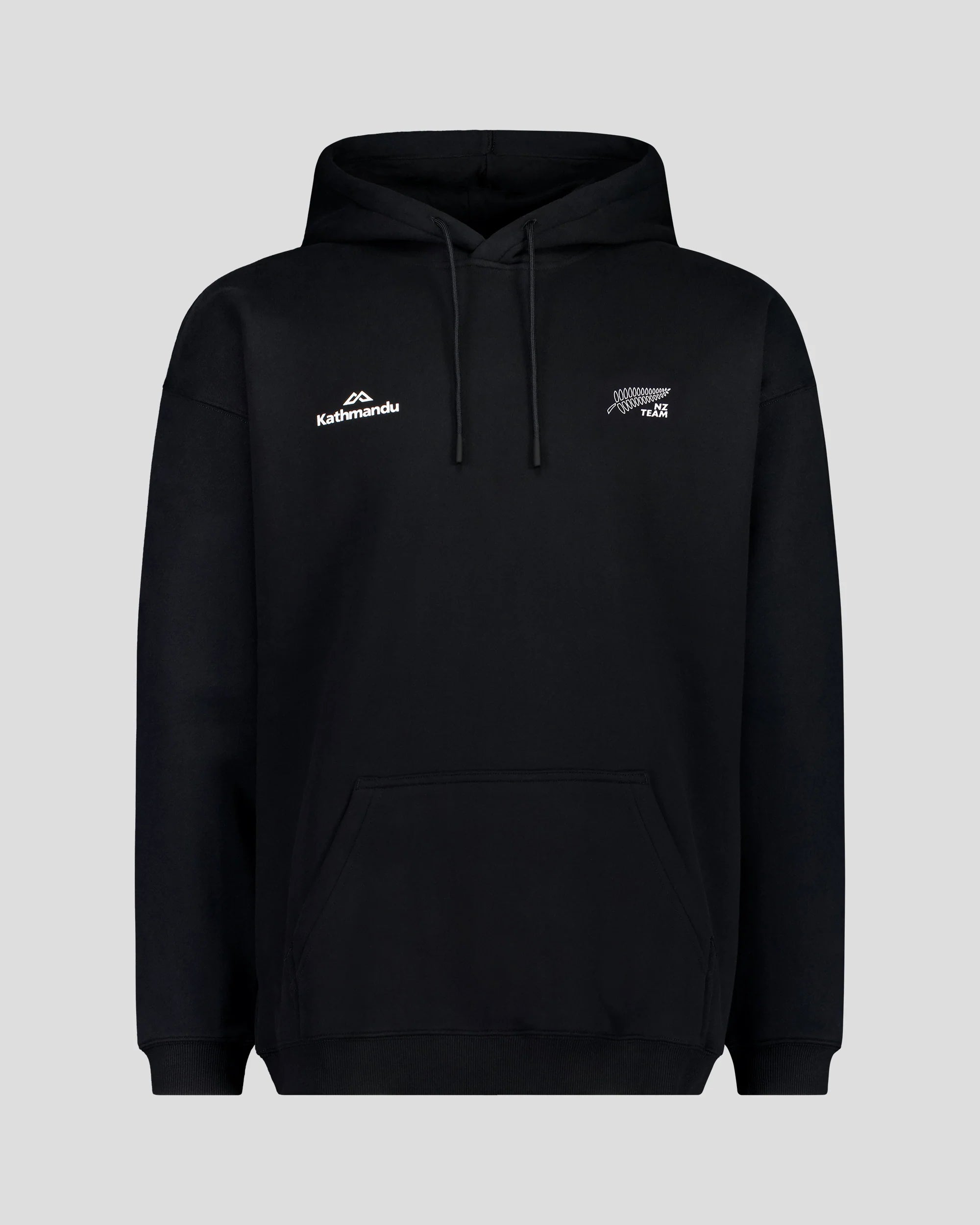 NZ Team Slouchy Hoodie – Black