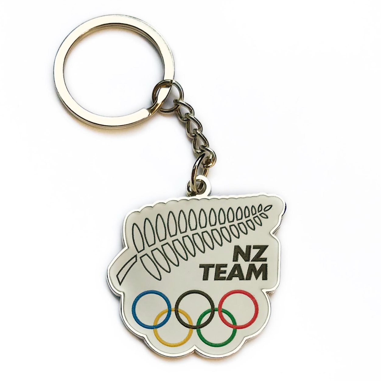 NZ Team Olympic Rings Keyring