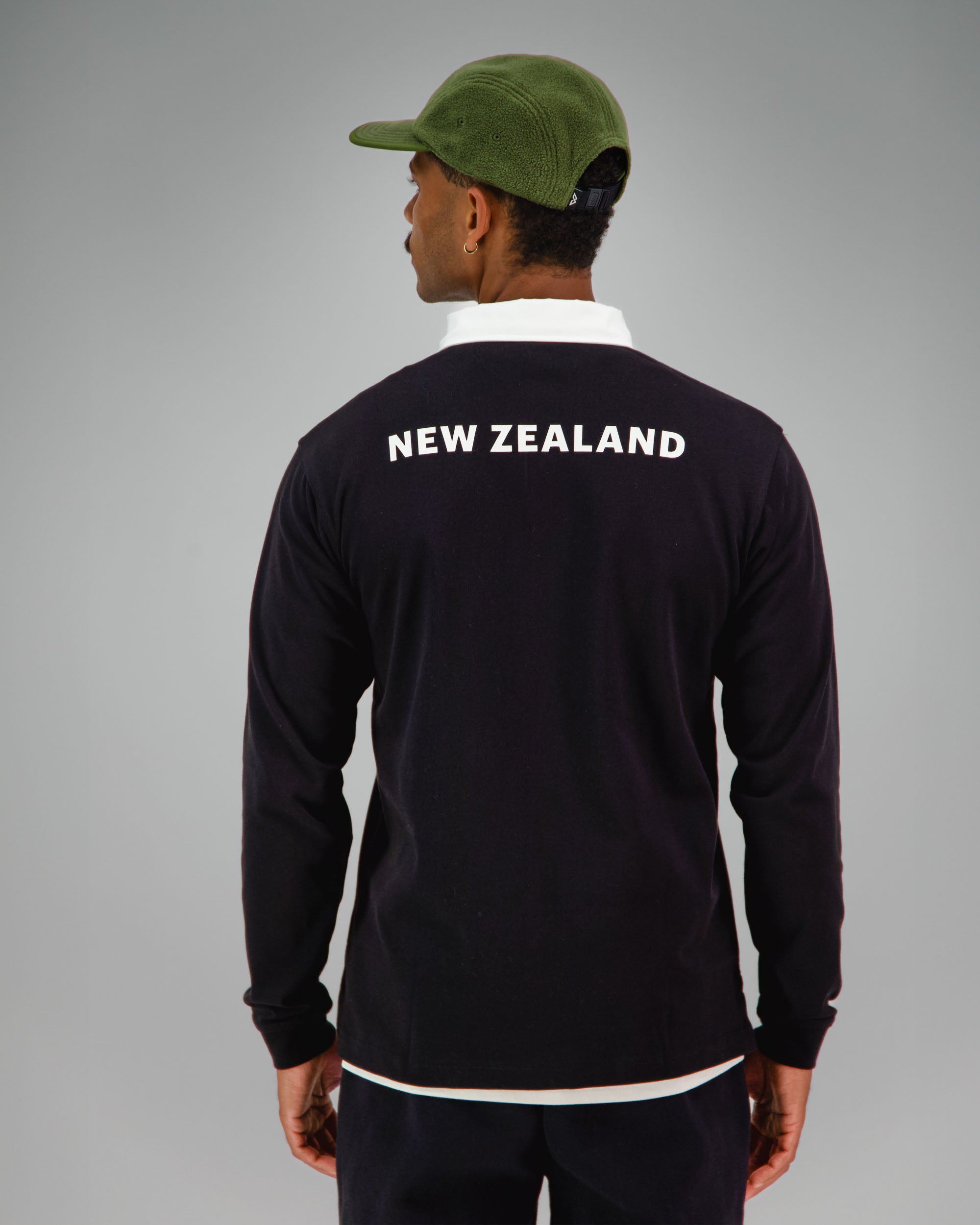 NZ Team Rugby Shirt – Black