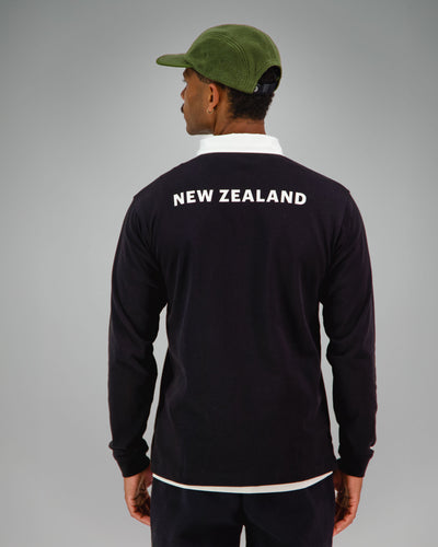 NZ Team Rugby Shirt – Black