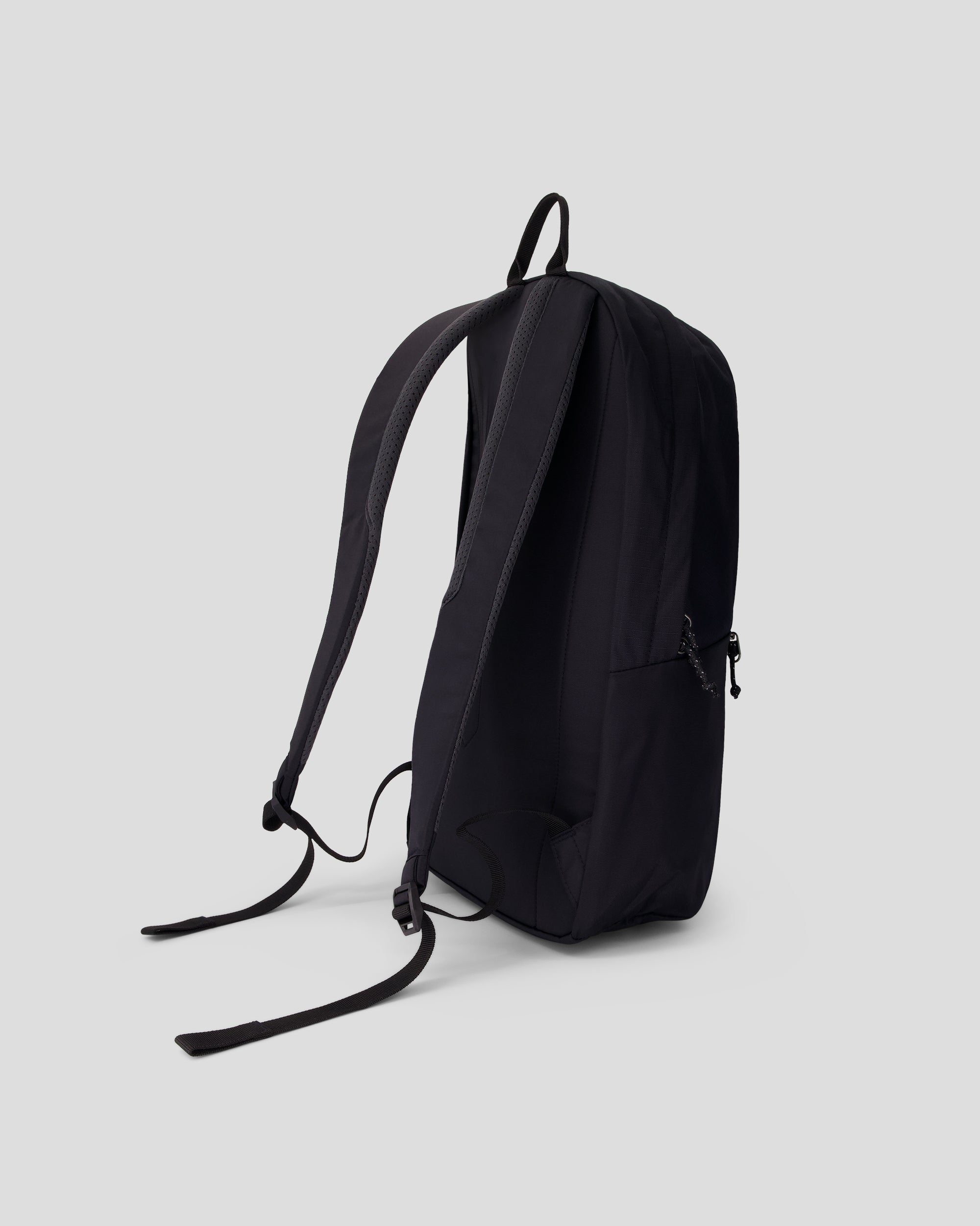 Black backpack sideview