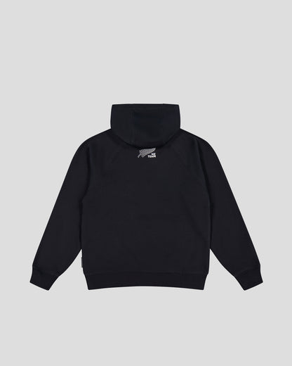 Black hoodie with NZ Team logo on the back