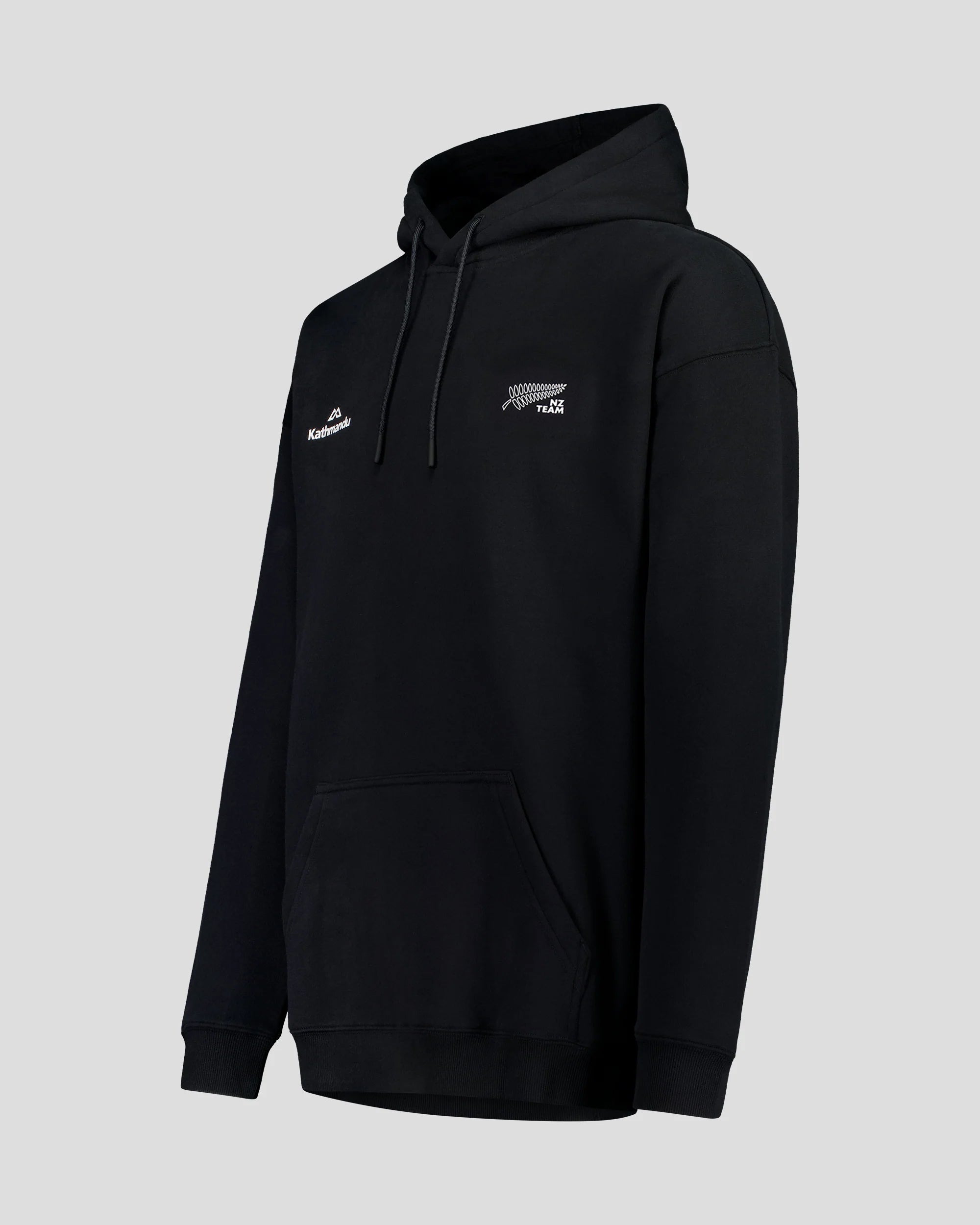 NZ Team Slouchy Hoodie – Black